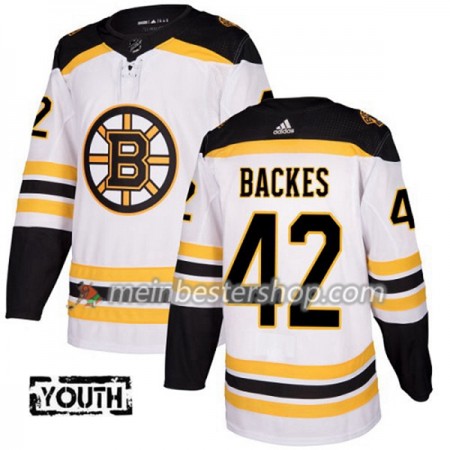 Boston Bruins David Backes 42 Adidas 2017-2018 Weiß Trikot Authentic - Kinder